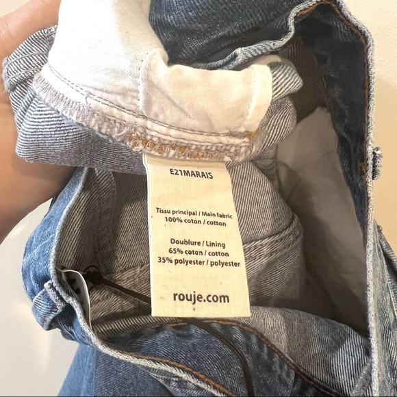 ROUJE Paris Marais Jeans in Indigo Double stone size 32 NEW! New with tags! - Picture 9 of 11
